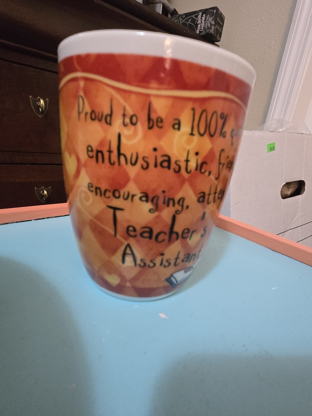 Bright Orange Teacher's Assistant Coffee Mug